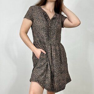 *GAP Leopard Print T Shirt Dress